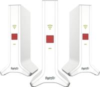 Fritz!Mesh Set 4200 Set van 3 (3X Fritz!Repeater, ideaal voor internetrouter of glasvezelmodem (ONT), WLAN-afdekking voor 5-7 ruimtes, Triband Wi-Fi 6 met maximaal 4.200 Mbit/s, Duitstalige versie)