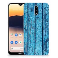 Nokia 2.3 Bumper Hoesje Wood Blue - thumbnail