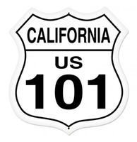 California Route 101 Zwaar Metalen Bord 70 x 70 cm - thumbnail