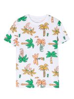 Stella McCartney Kids t-shirt à imprimé palmier - Blanc