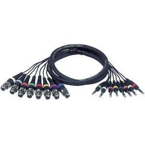 DAP Studiosnake, 8 weg, XLR female - Jack stereo, 3 meter