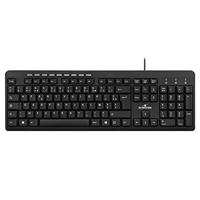 Bluestork Geavanceerd bekabeld toetsenbord, elegant met 10 multimedia-hotkeys, compatibel met Windows Azerty Frans.