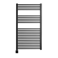 Sanicare elektrische design radiator 60x112cm zwart met Bluetooth en thermostaat links zwart - thumbnail