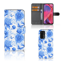 Hoesje voor OPPO A54 5G | A74 5G | A93 5G Flowers Blue