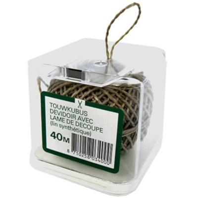 Verhaak touw in kubus 40 meter hennep groen Verhaak touw in kubus 40 meter hennep groen