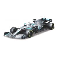 Modelauto Mercedes AMG Valtteri Bottas grijs schaal 1:43/7 cm