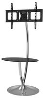 Techly ICA-TR13 70 Fixed flat panel floor stand Zwart, Zilver flat panel vloer standaard - thumbnail