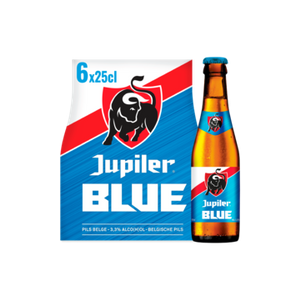 Jupiler Blue Pils Bier Flessen 6 x 25 cl bij Jumbo