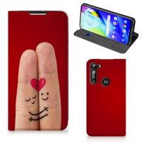 Motorola Moto G8 Power Hippe Standcase Liefde - Origineel Romantisch Cadeau - thumbnail