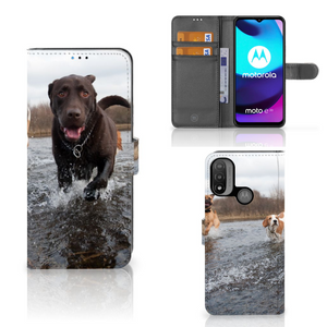 Motorola Moto E20 | E30 | E40 Telefoonhoesje met Pasjes Honden Labrador