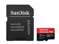 SanDisk MicroSDHC Extreme PRO 32GB 100 mb/s - A1 - V30 - SDA - Rescue Pro DL 1Y Micro SD-kaart Zwart - thumbnail