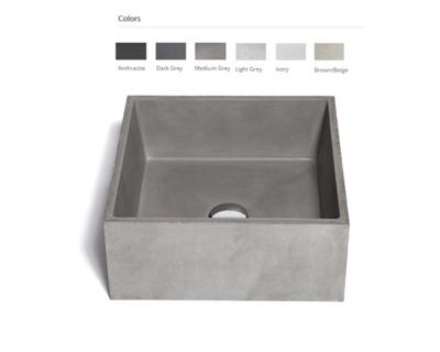 Urbi et Orbi Immissio opbouw wastafel 39x39cm ivoor Urbi et Orbi Immissio opbouw wastafel 39x39cm ivoor