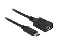 Delock USB 3.2 Gen 1 (USB 3.0) Adapter [1x USB-C stekker - 1x USB 3.2 Gen 1 bus A (USB 3.0)] 65634 15.00 cm