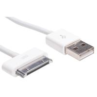 Akyga AK-USB-08 USB-kabel USB 2.0 1 m USB A Micro-USB B/Lightning/Apple 30-pin Wit - thumbnail