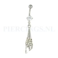 Navelpiercing kristal en hanger