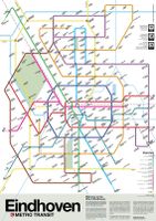 Wandkaart - Stadsplattegrond Eindhoven Metro Transit Map - Metrokaart - thumbnail