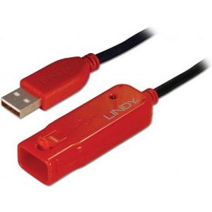 Lindy 12m USB 2.0 Cable USB-kabel USB A Zwart