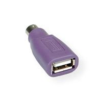 VALUE PS/2 - USB toetsenbordadapter, paars