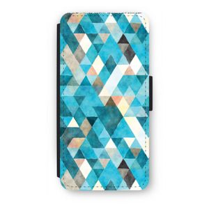 Gekleurde driehoekjes blauw: iPhone 8 Flip Hoesje