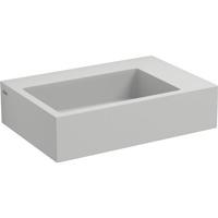 Fontein Clou Flush 2 Plus Rechthoek 42.5x29x10.5cm Aluite Wit 1 Voorbewerkte Kraangat