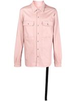 Rick Owens DRKSHDW surchemise en coton mélangé à manches longues - Rose