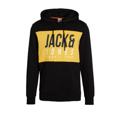 JACK & JONES CORE hoodie Jonah met logo zwart