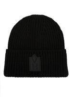 Mackage bonnet nervuré à patch logo - Noir