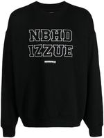 izzue sweat en coton mélangé à slogan imprimé - Noir