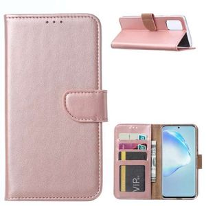 Bookcover Case Samsung Galaxy S20 Ultra Rosekleurig met Pasjeshouder