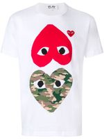 Comme Des Garçons Play t-shirt à logo imprimé - Blanc - thumbnail