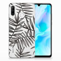 Huawei P30 Lite TPU Case Leaves Grey - thumbnail