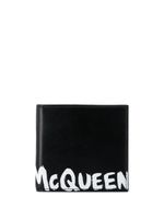 Alexander McQueen portefeuille à logo imprimé - Noir