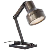 BRILLIANT lamp Hardwork tafellamp zwart staal | 1x A60, E27, 28W, geschikt voor normale lampen (niet inbegrepen) | Schaal A ++ tot E | Met snoerschakelaar