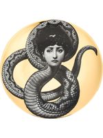 Fornasetti assiette imprimée Face Serpent