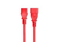 Monoprice Verlengkabel - 2 Voeten - Rood | 18AWG 3 Dirigent PC/Mon 10A (IEC 60320 C14 naar IEC 60320 C13)