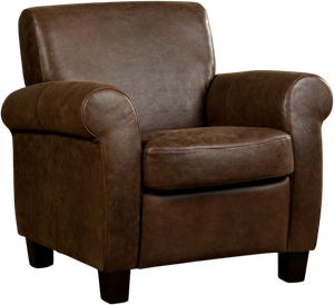 Bruine leren klassieke fauteuil Perfection - poot hout bruin - Vintage Leer Brown (bruin leer)