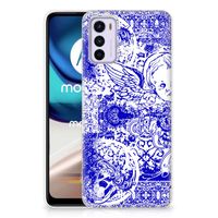 Silicone Back Case Motorola Moto G42 Angel Skull Blauw