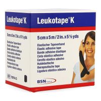 Leukotape K Kleefwindel Elast Zwart 5cmx5m 1 - thumbnail