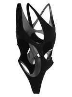 Mugler cut-out detail thong swimsuit - Noir - thumbnail