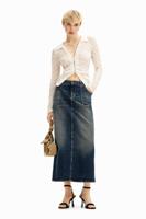 Denim midirok - BLUE - L - thumbnail