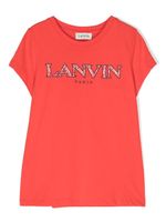 Lanvin Enfant t-shirt en coton biologique à logo appliqué - Rouge - thumbnail