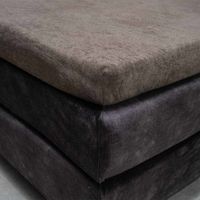 Badstof Topper Hoeslaken - Taupe - 160x200 cm - Taupe - Fresh and Co - Dekbed-Discounter.nl - thumbnail