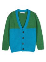 There Was One Kids cardigan colour block à col v - Vert - thumbnail