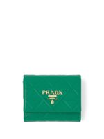 Prada petit portefeuille à design matelassé - Vert