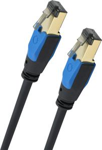 Oehlbach D1C19352 RJ45 Netwerkkabel, patchkabel CAT 8.1 1.00 m Zwart 1 stuk(s)