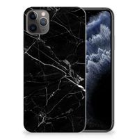 Apple iPhone 11 Pro Max TPU Siliconen Hoesje Marmer Zwart - Origineel Cadeau Vader