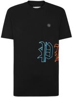 Philipp Plein t-shirt en coton à logo brodé - Noir