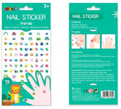 Avenir nagelstickers Animals meisjes 23 x 11 cm 78 stuks
