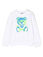 Moschino Kids sweat à logo Teddy Bear - Blanc