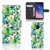 Samsung Galaxy A6 2018 Hoesje Orchidee Groen